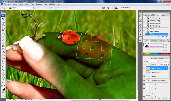 Creation of ...come here, my lady!: Step 7